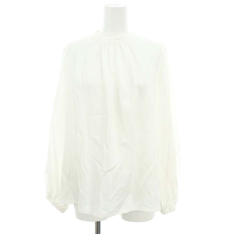 アパルトモン ドゥーズィエムクラス L'Appartement DEUXIEME CLASSE C/N Gather Blouse ブラウス シャツ プルオーバー 長袖 白 ホワイト /DF ■OS