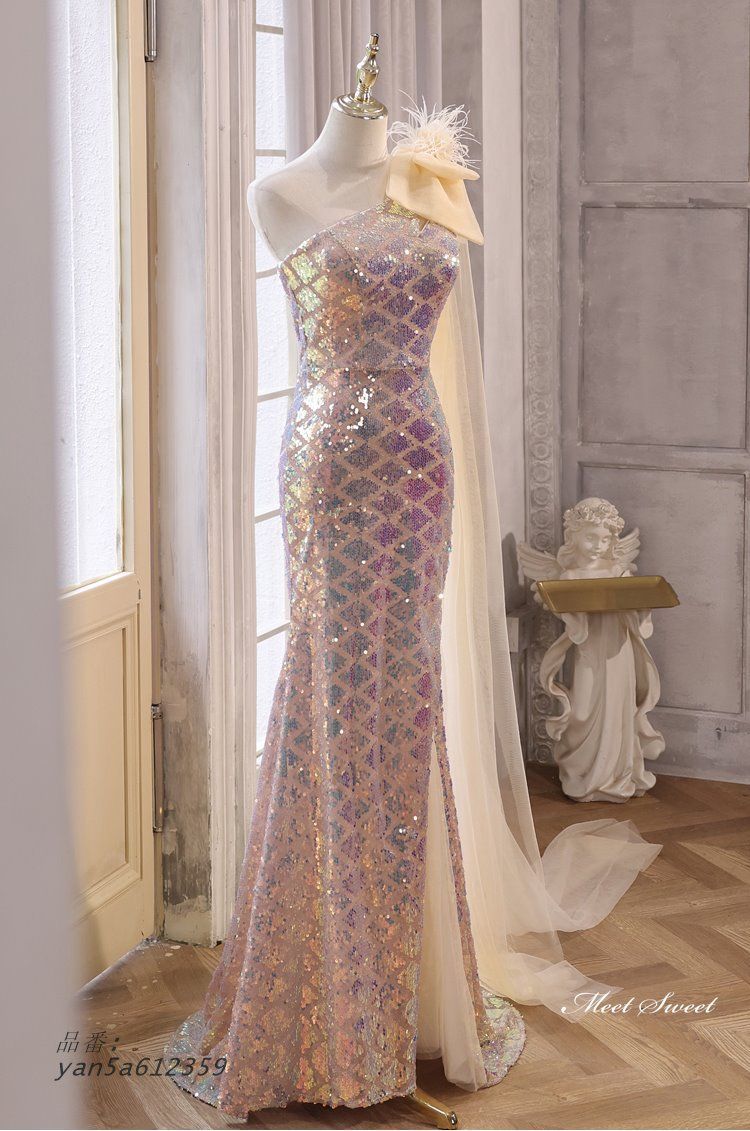 ドレス ロングドレス マーメイドドレス イブニングドレス キラキラ パーティードレス 花嫁 ウエディングドレス 披露宴 ウェディングドレス 結婚式 二次会 yan5a612359 MAAHADDERANG_COM