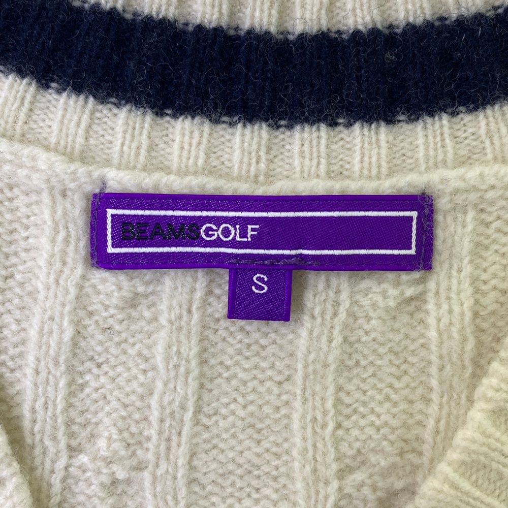 サイズ：S BEAMS GOLF ビームスゴルフ  ノースリブニットワンピース  ホワイト系 [240001108324] ゴルフウェア レディース ストスト サイズ：S BEAMS GOLF ビームスゴルフ ノースリブニット
