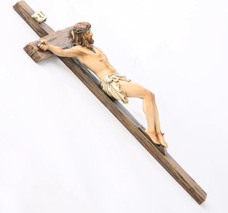 カトリック教会十字架の壁彫刻イエス・キリスト室内装飾品高さ25.4cm