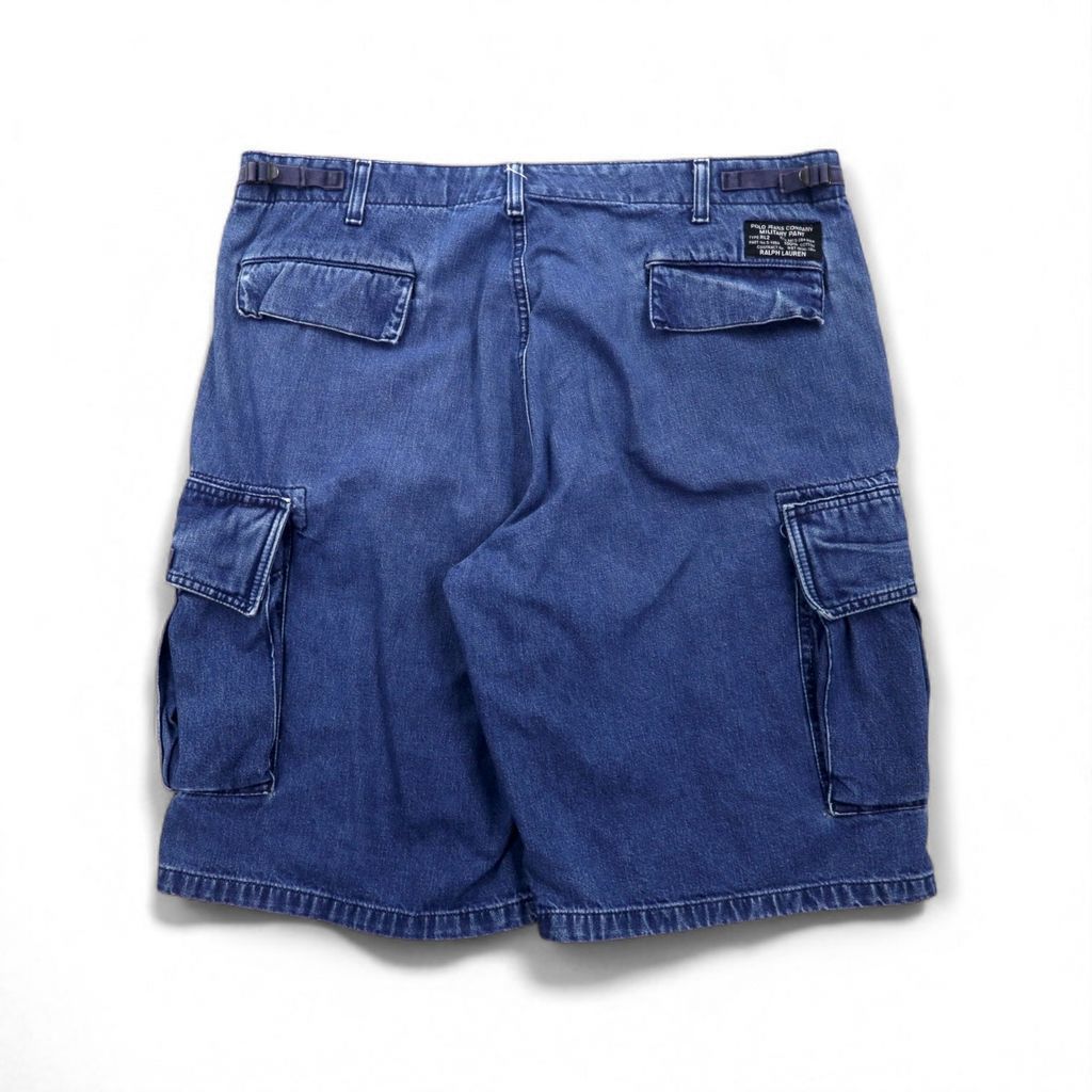 90s Ralph Lauren カーゴ バギーパンツ ハーフ 極太 Tech POLO JEANS CO. RALPH LAUREN 90年代 バギー ショート デニム