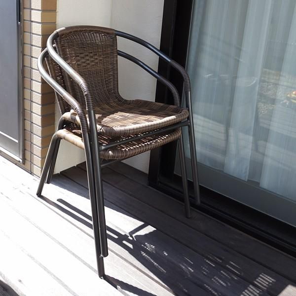 ラタン調ガーデンチェアー ガラステーブル ガーデンテーブルセット アジアン 家具 ナチュラル 自然 ガラステーブル 椅子 チェアー lic-tan-723 STEELWINDOWSANDDOORS_COM