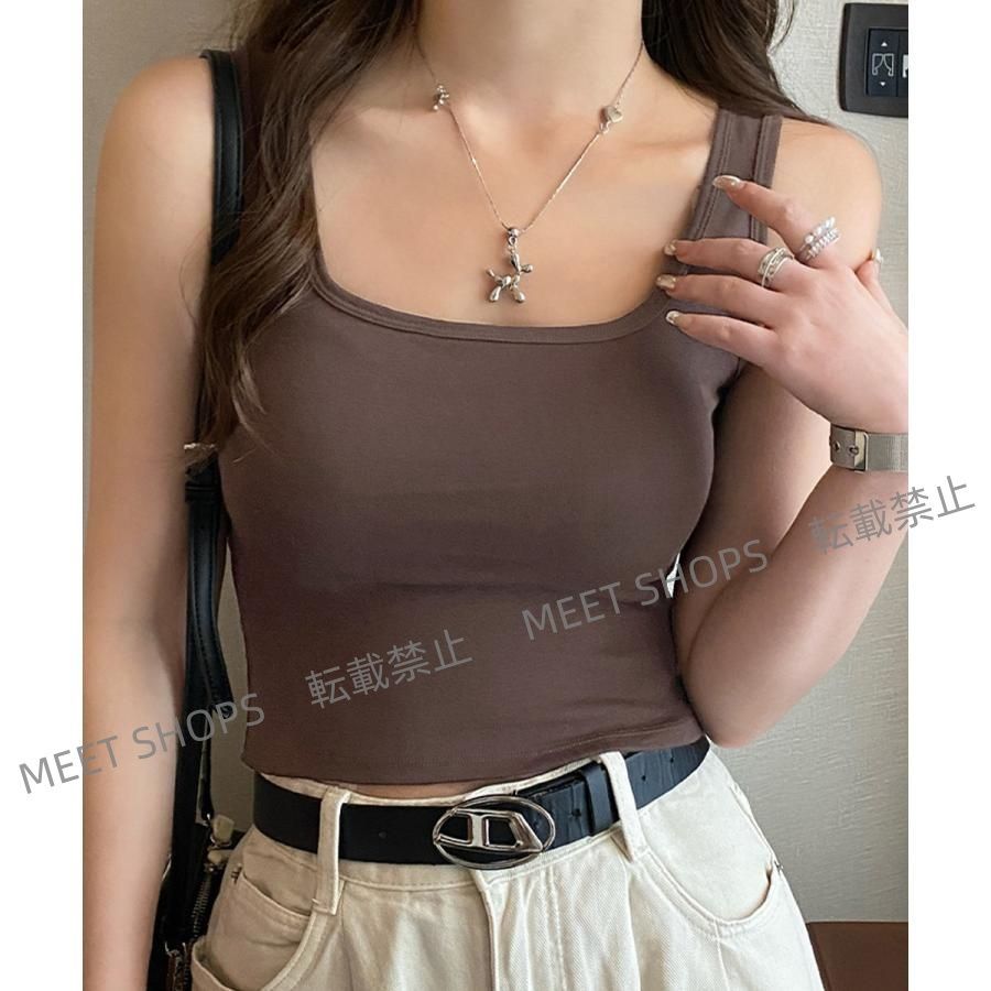 新品未使用】カップ付きタンクトップ背中あきブラトップ dgsx6 - メルカリ