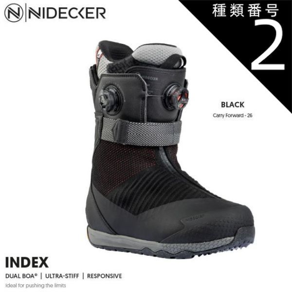 種類2：25.5cm  24-25 NIDECKER ナイデッカー インデックス INDEX DUAL BOA メンズ スノーボードブーツ スノボ 日本正規品
