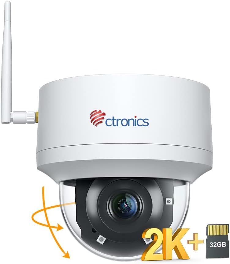 「 2.5K 自動追跡・SDカード内蔵 」 Ctronics 防犯カメラ ワイヤレス 屋外 400万画素 5GWiFi AI検知 自動追尾 24時間常時録画 家族共有 音声通話 遠隔操作 パンチルト