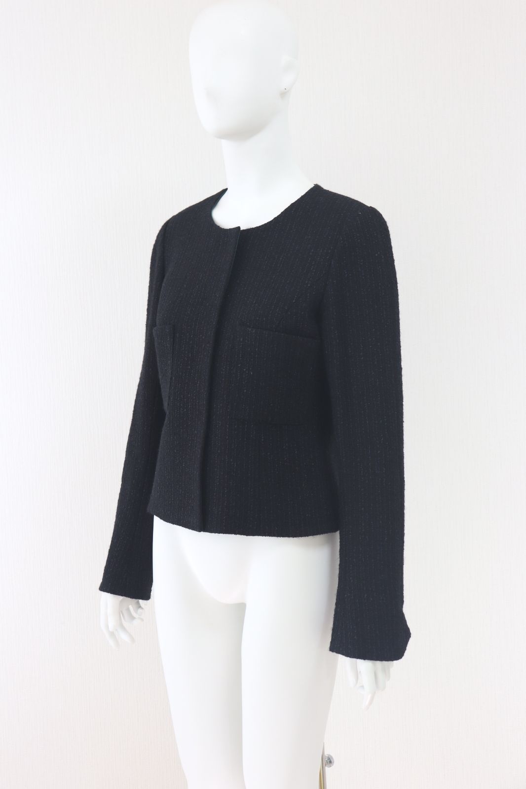 Rene ノー ツイードジャケット 6243030 商品 黒 ブラック ルネ