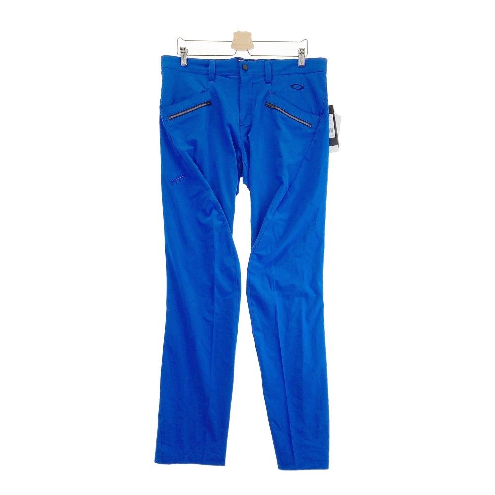 サイズ：36 OAKLEY オークリー  3Dテーパードストレッチパンツ スカル刺繍  ブルー系 [240101426590] ゴルフウェア メンズ ストスト サイズ：36 OAKLEY オークリー 3Dテーパードストレッチパンツ