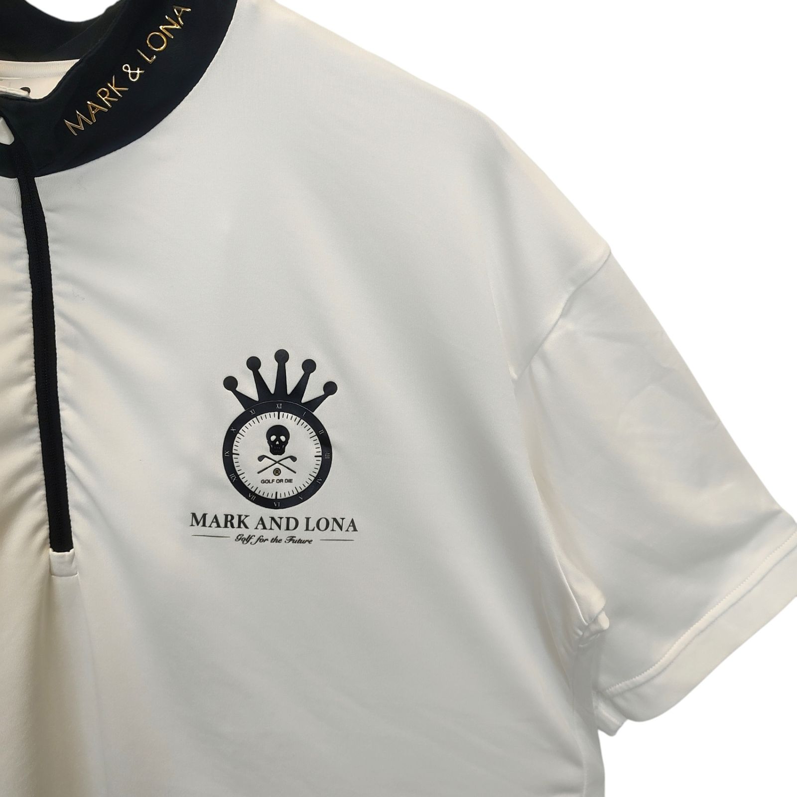 MARK & LONA GOLF FOR DIE ハーフジップ ホワイト MARK & LONA GOLF FOR DIE ハーフジップ ホワイト