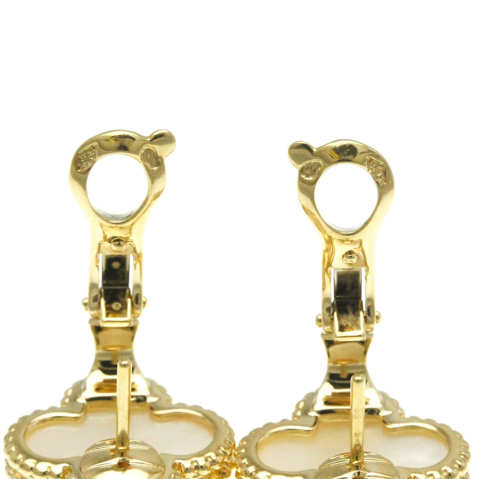 ヴァンクリーフ ヴィンテージ アルハンブラ ピアス マザーオブパール　mop ヴァンクリーフ ヴィンテージ アルハンブラ ピアス