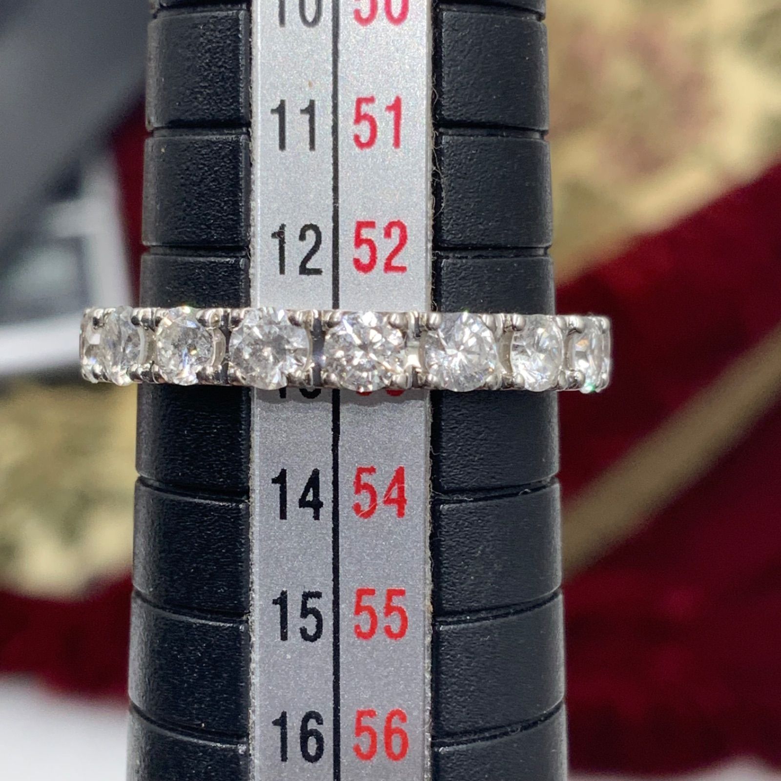 Pt900 エタニティリング フルエタ二ティリング 4g 1.5ct 約13号 - メルカリ