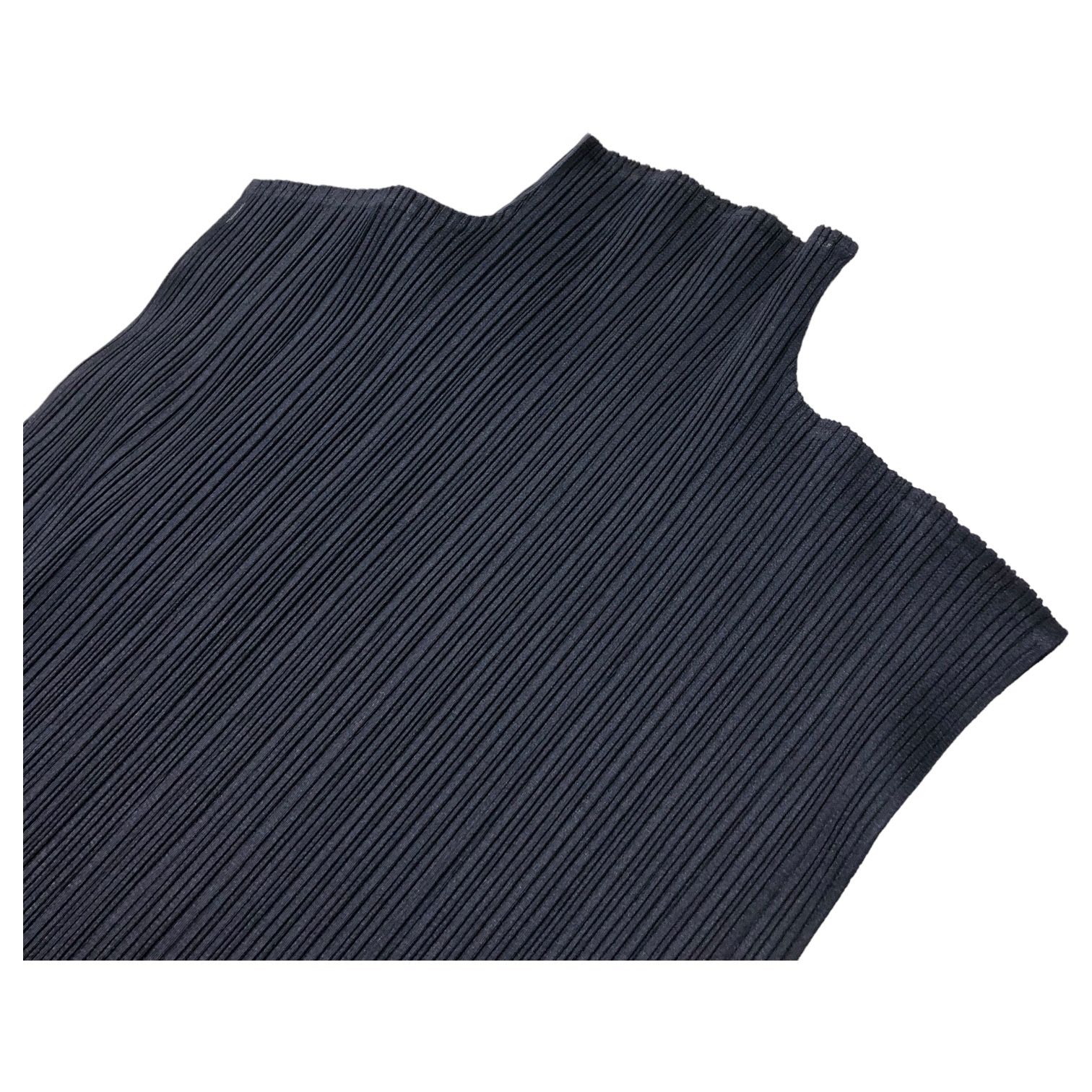 プリーツプリーズ　ノースリーブ　ネイビー　紺　3 PLEATS PLEASE ISSEY MIYAKE - PLEATS PLEASE(プリーツプリーズ