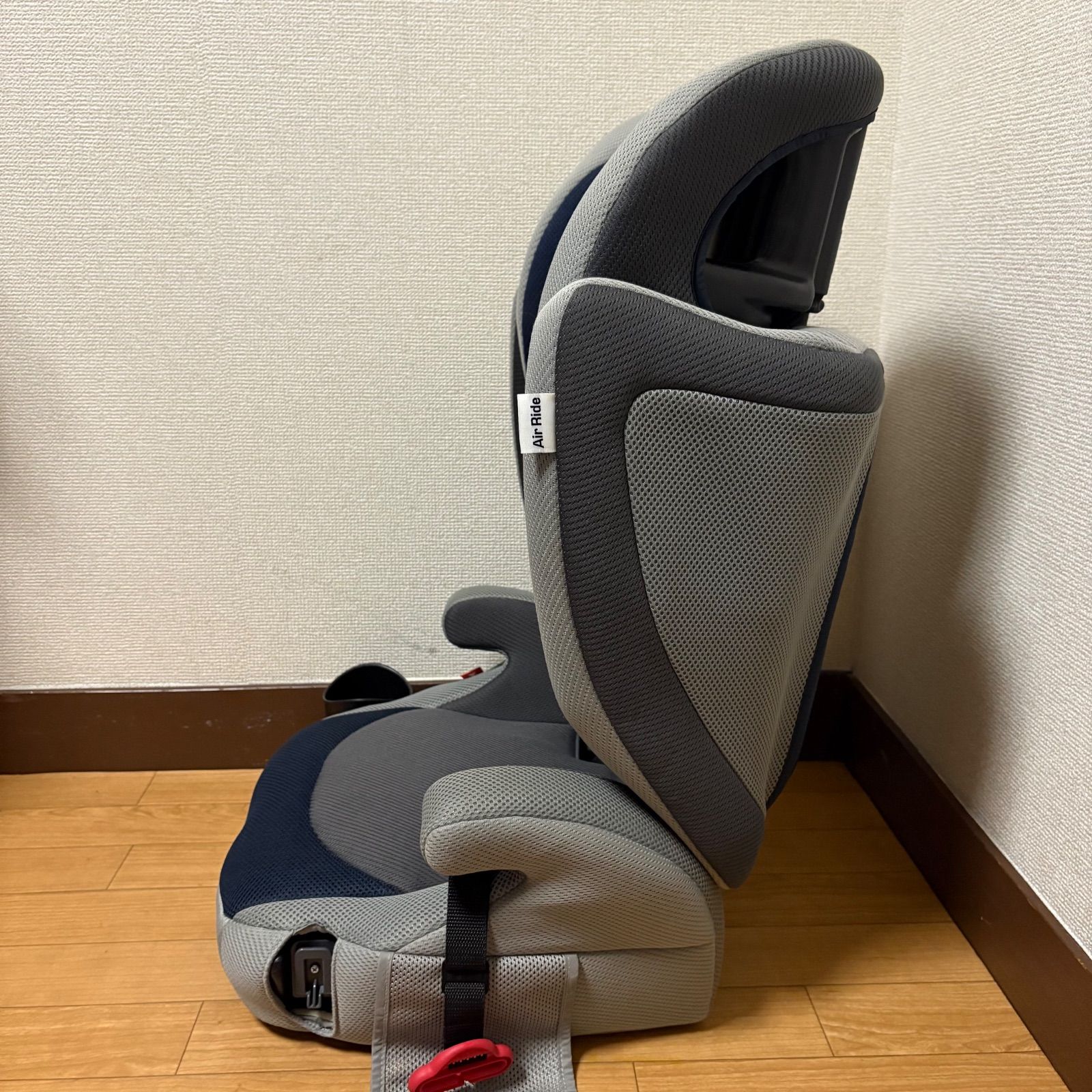 美品 Aprica ジュニアシート Air Ride エアライド グレーネイビー