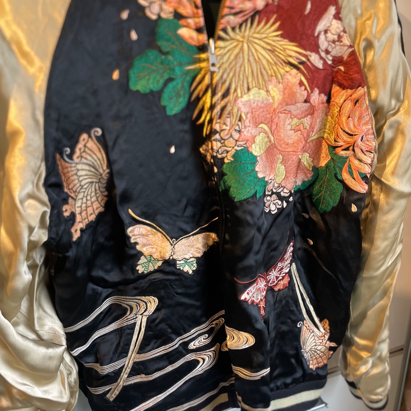 ☆新品Lサイズ☆ 百花繚乱 リバーシブル スカジャン - メルカリ