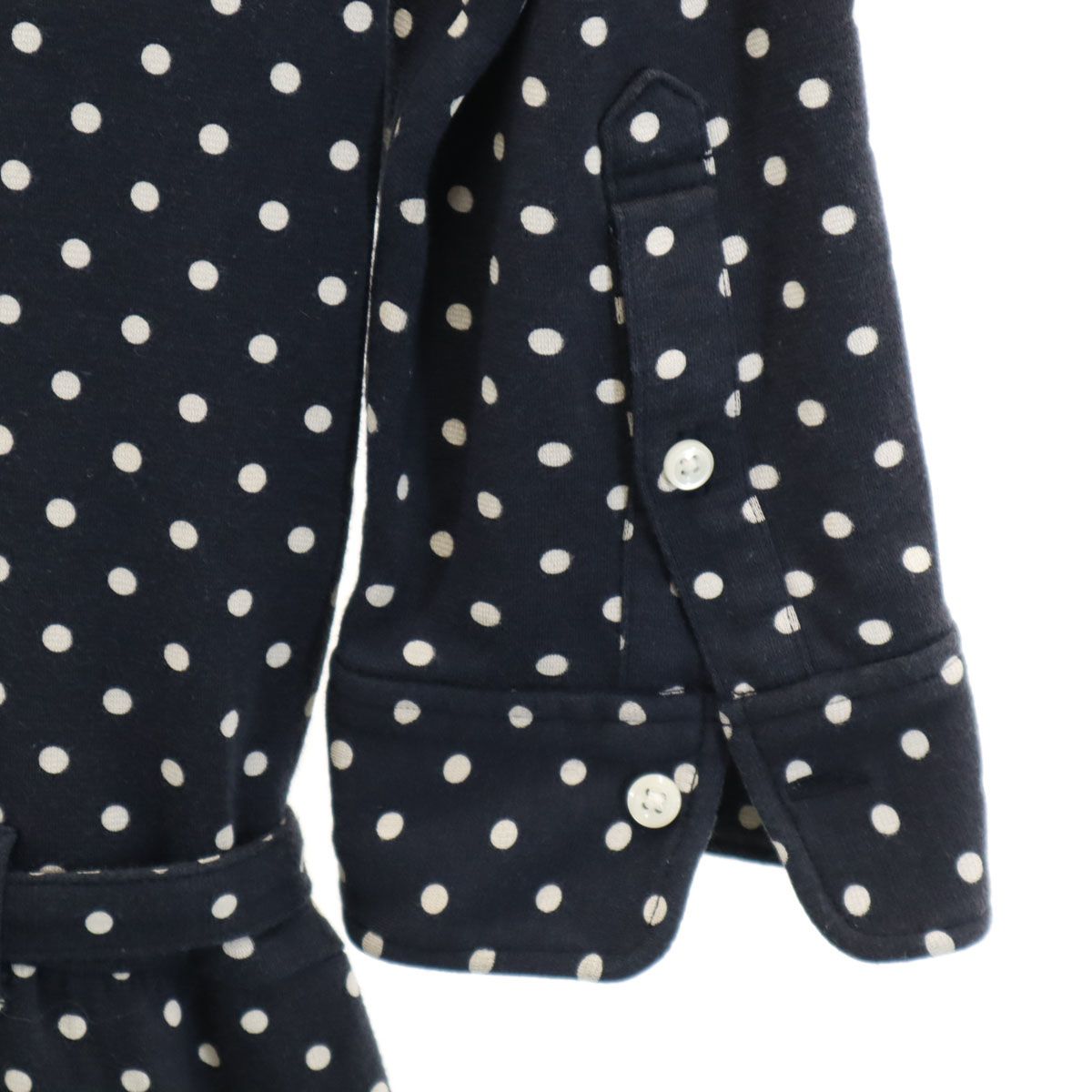 【新品未使用】PEARLY GATES ドット柄ワンピース サイズ1 PEARLY GATES パーリーゲイツ ドット柄 ゴルフ 7分袖 ワンピース