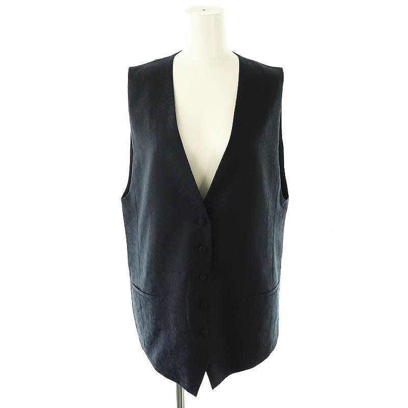 Lisiere L Appartement リジェール アパルトモン 25SS Leopard Vest ジレ レオパード柄 紺 ネイビー |SY OS