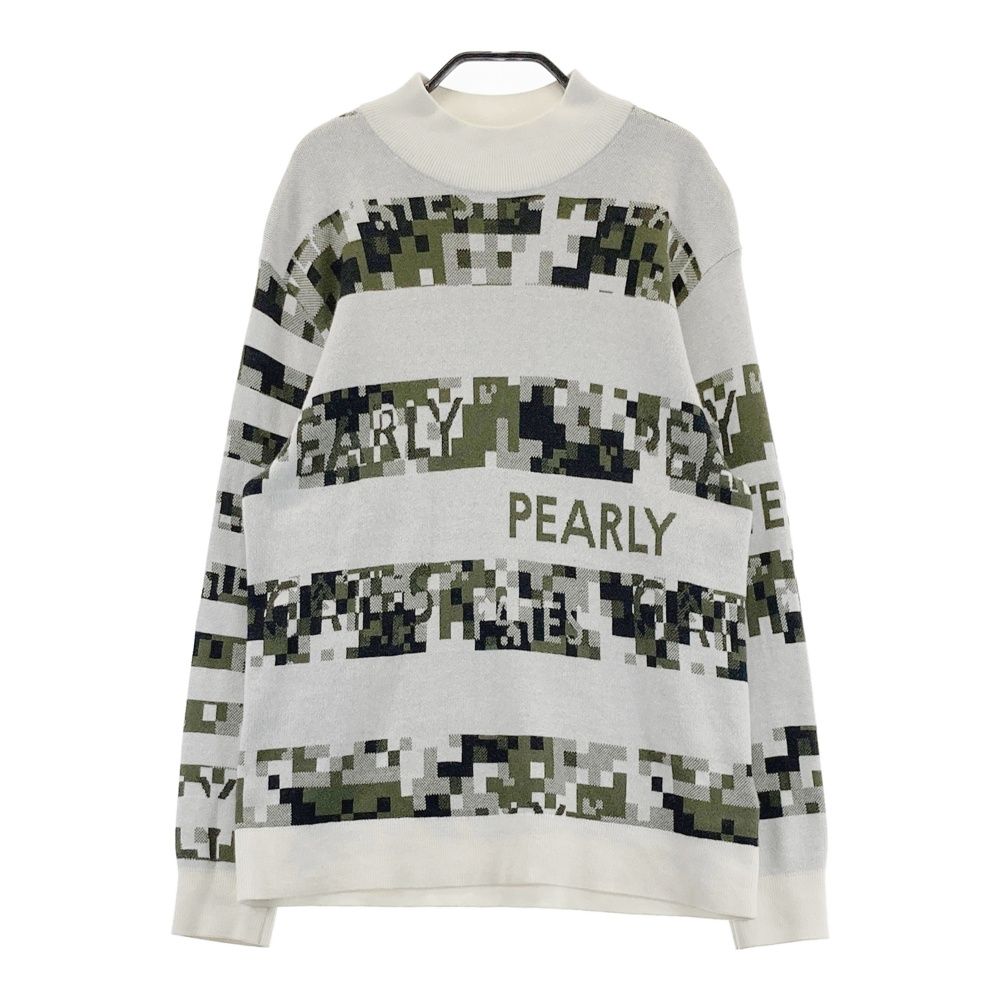 サイズ 0 PEARLY GATES パーリーゲイツ 2025年モデル 長袖ニットセーター 総柄 ホワイト系 240101505738 ゴルフウェア レディース ストスト