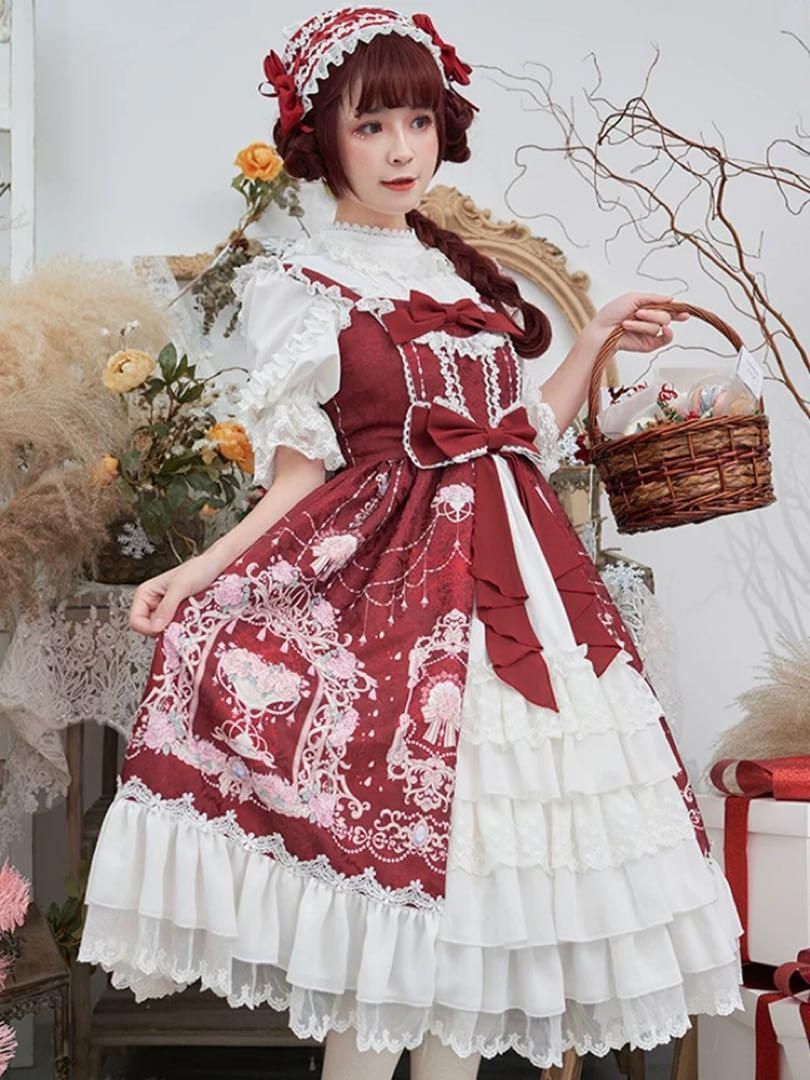 ロリータジャンパースカート♪お出かけ女子会に最適な華やかなクラシカルロリータ