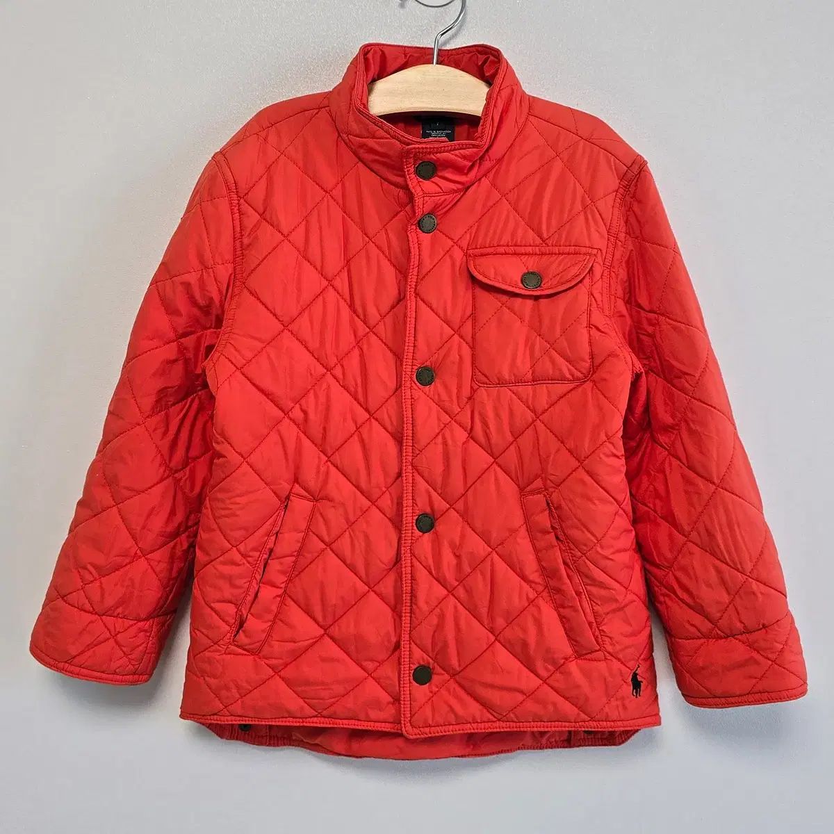 【定番，安い】 アウター キッズ 7T ポロ Ralph Lauren(ラルフローレン) キルティング ジャケット オレンジ その他