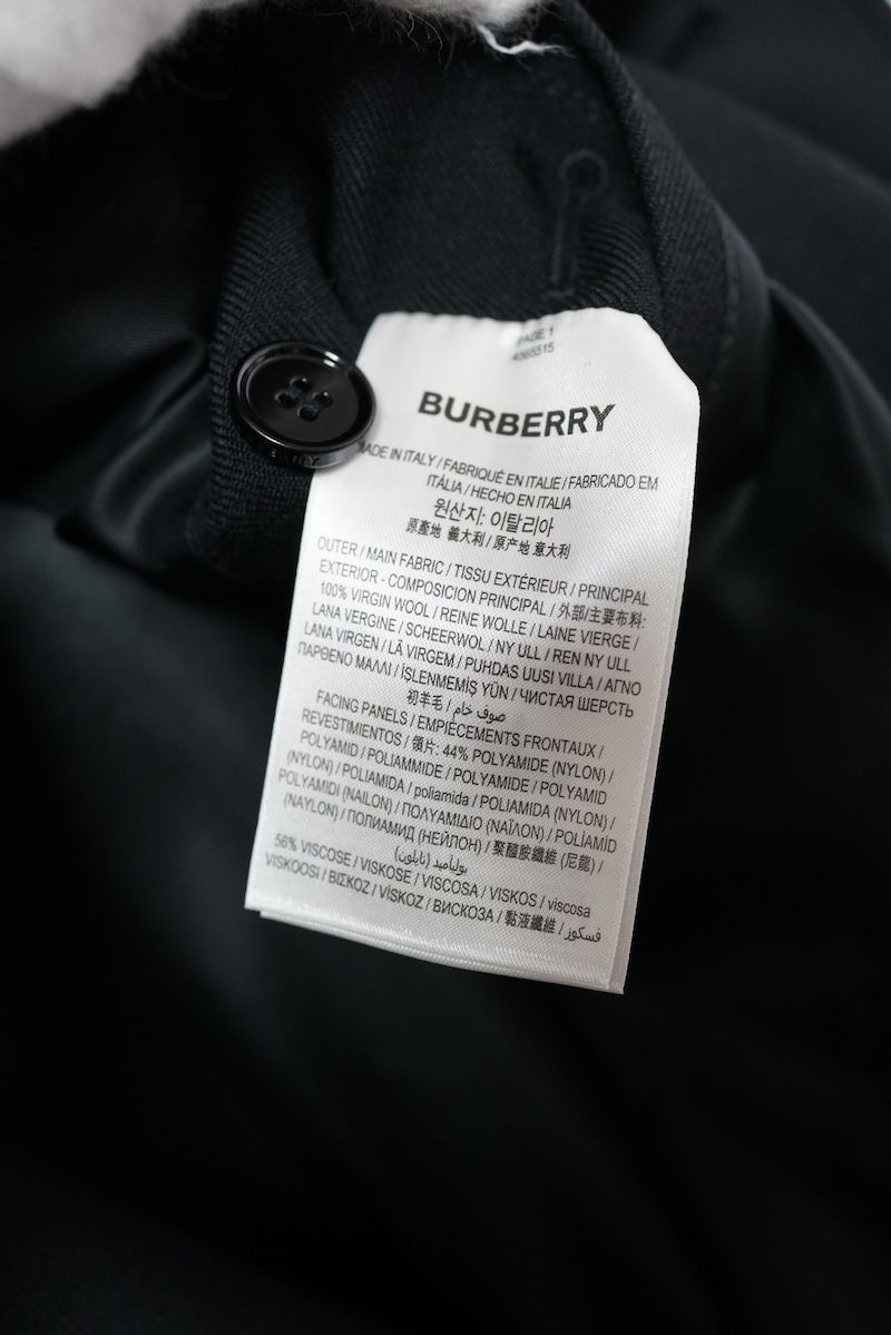 Burberry's トレンチコート 黒 希少☆美品 BURBERRY LONDON アニマル柄 トレンチコート 黒