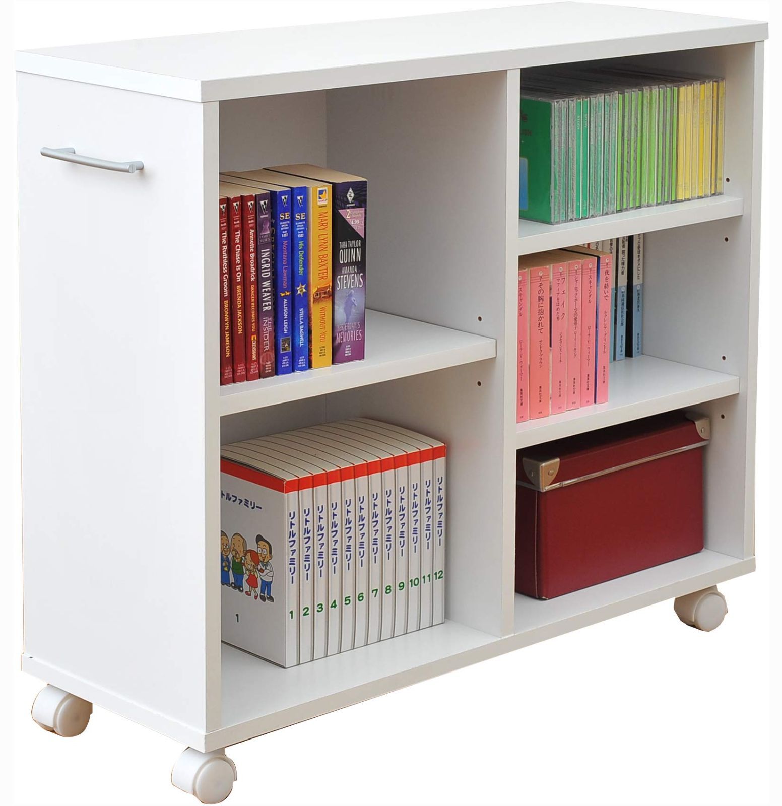 【新着商品】ホワイト キャスター付押入れ収納ラック(幅26) CSR-7526(WH) 山善(YAMAZEN)