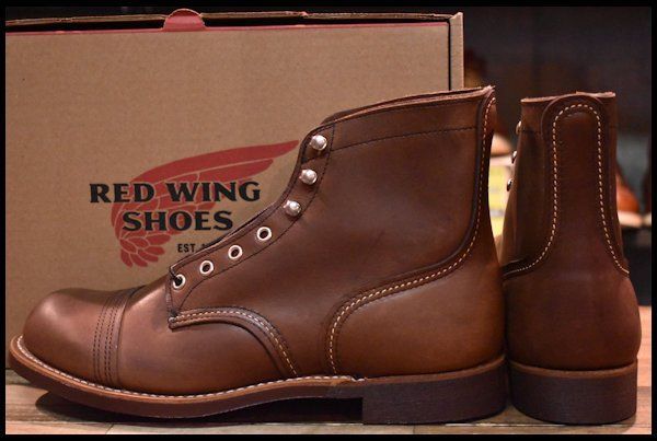 【9.5D 箱付 未使用 21年】レッドウィング 8111 アイアンレンジャー アンバー ハーネス キャップトゥ ブラウン ブーツ redwing HOPESMORE【ED175】