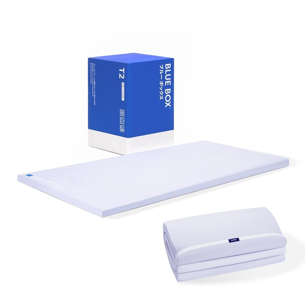 外箱なし ♥品 Blue Box マットレス 敷布団 厚さ6cm 三つ折り 折りたたみ マットレス 2層タイプ 低反発 シングル T2 97cm
