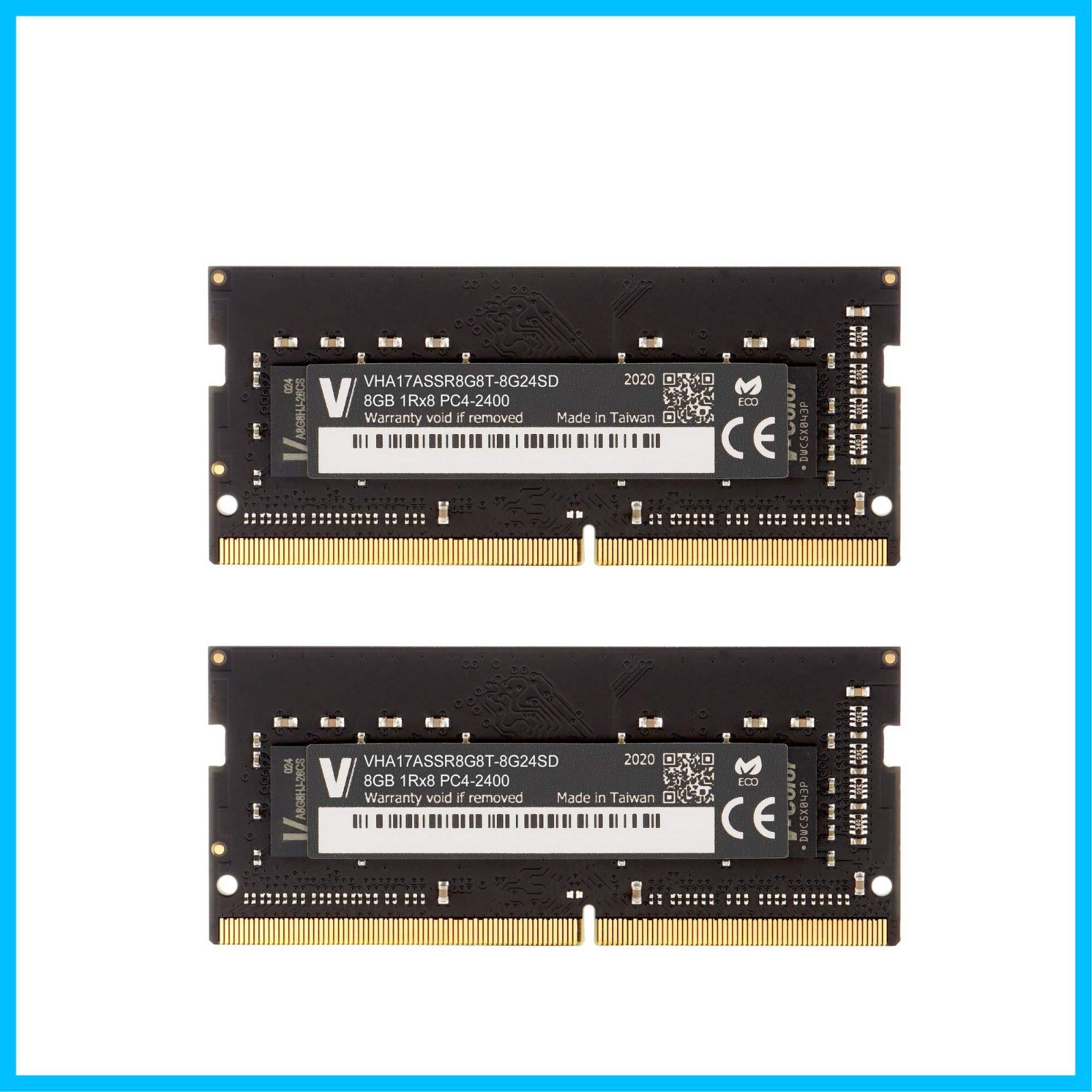 【新着商品】16GB (8GB×2枚) PC4-19200 SO-DIMM 2400MHz 1Gx8 DDR4 1.2V ノートPC用メモリ CL17 IC iMac対応 Hynix TN48G24S817K-VC v-color