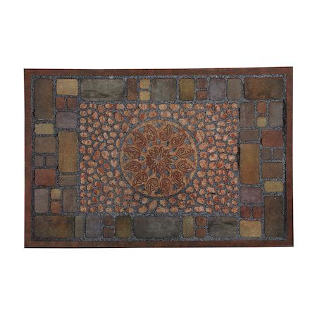 ベストコ ND-468 玄関マット 38.5×65cm セミサークルステンドタイル 泥落とし 水洗いOK エントランスラバーマット Bestco エントリーでポイント最大11倍 11&frasl;4(火)20:00〜11