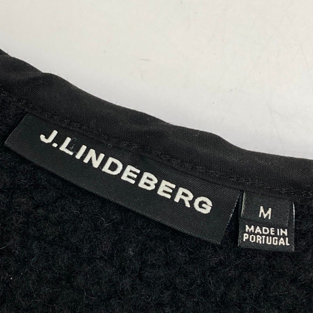 サイズ：M J.LINDEBERG ジェイリンドバーグ  ボアジップジャケット  ブラック系 [240101431819] ゴルフウェア メンズ ストスト サイズ：M J.LINDEBERG ジェイリンドバーグ ボアジップ