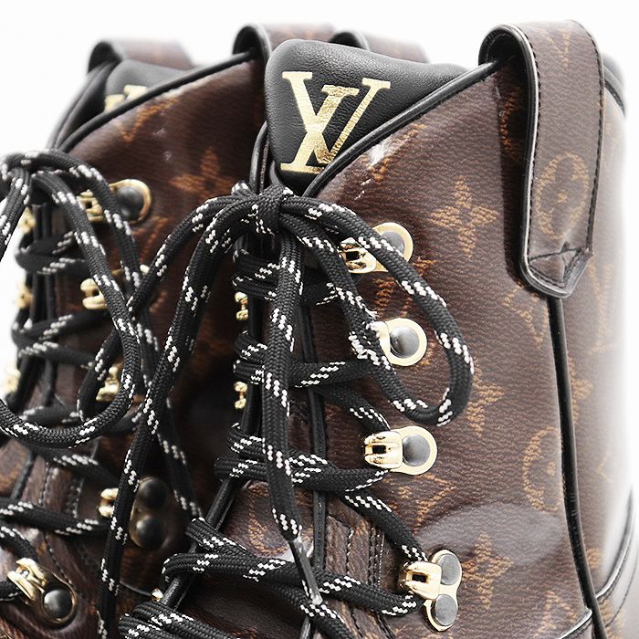 LOUIS VUITTON モノグラムアンクルブーティ 新品同様】LOUIS VUITTON ルイ・ヴィトン アンクルブーツ アウト