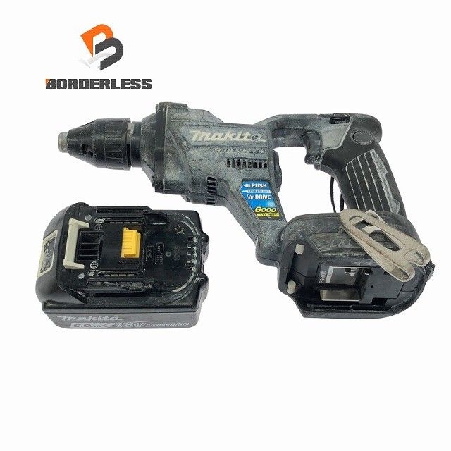 品 makita マキタ 18V 充電式スクリュードライバー FS600D 黒 バッテリー 18V 6.0Ah 付き コードレス ボード用ドライバー 116615