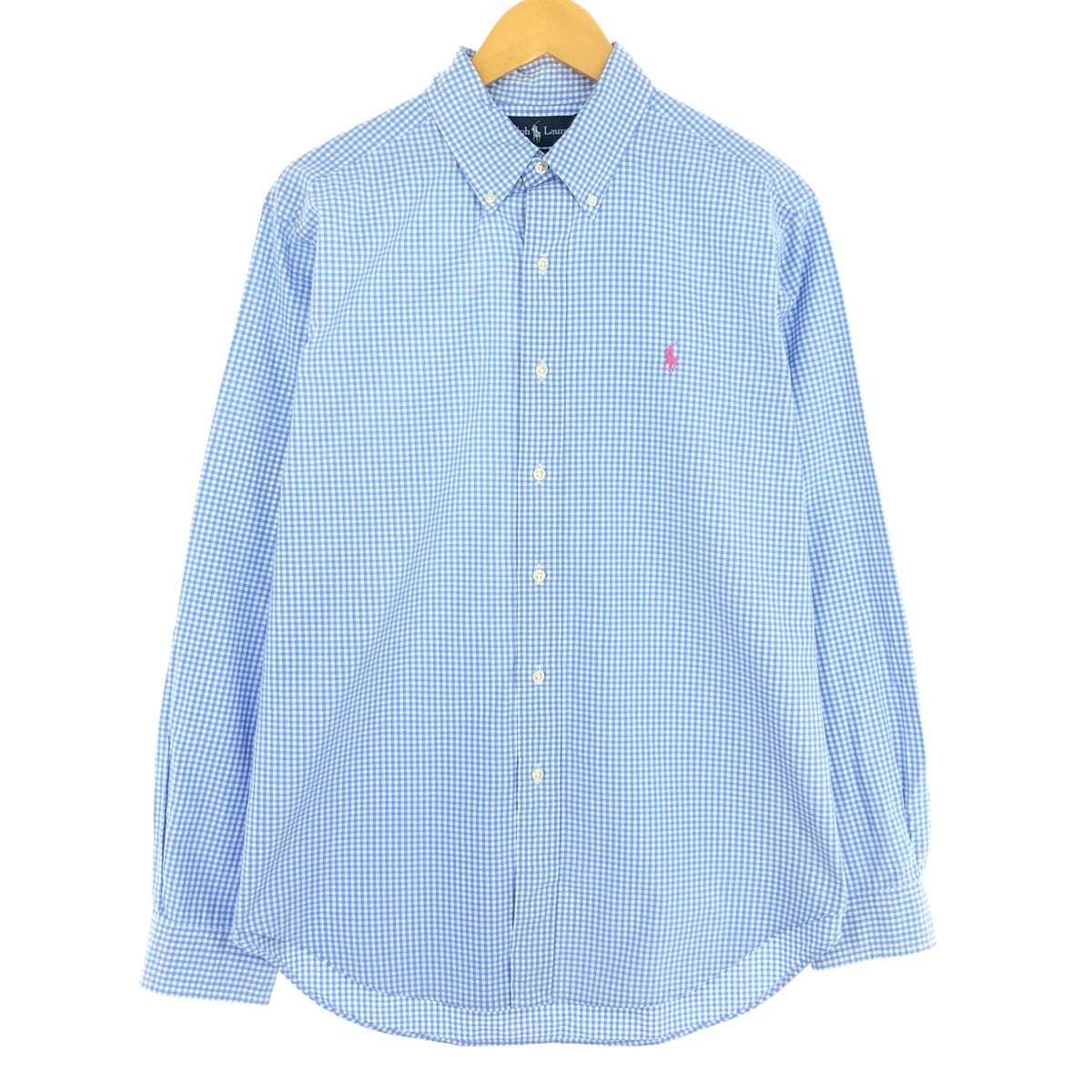 古着 ラルフローレン Ralph Lauren CLASSIC FIT 長袖 ボタンダウンチェックシャツ メンズL/eaa446248