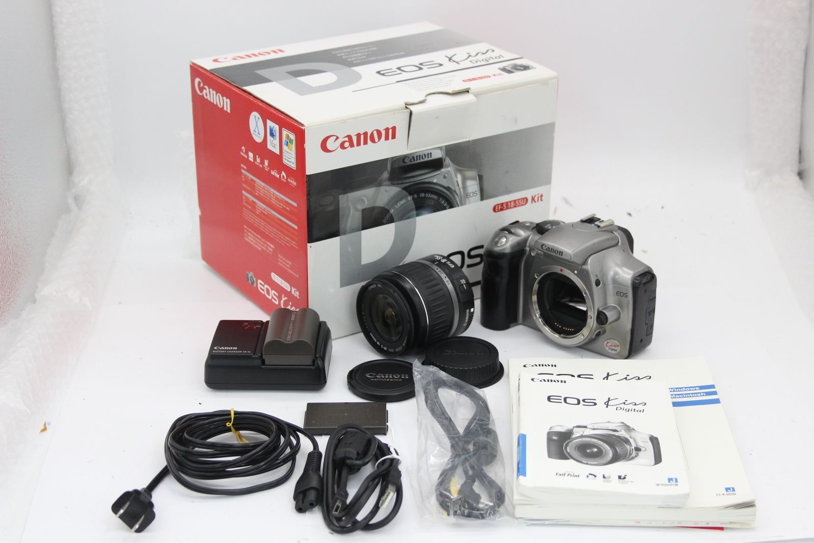 返品保証】 【元箱付き】キャノン Canon EOS Kiss Digital EF-S 18