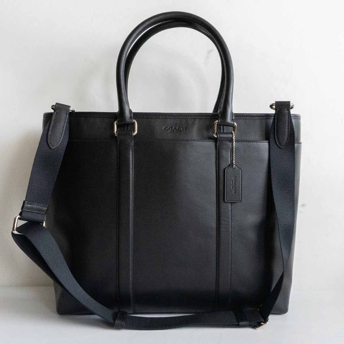 COACH トートバッグ ビジネス F54758 ネイビー×ブラック