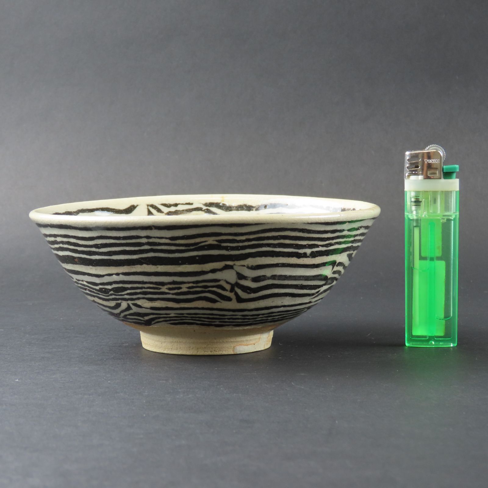 0142 美品 大本教 三代教主 出口直日 絵付 茶碗 真作保証 練上手