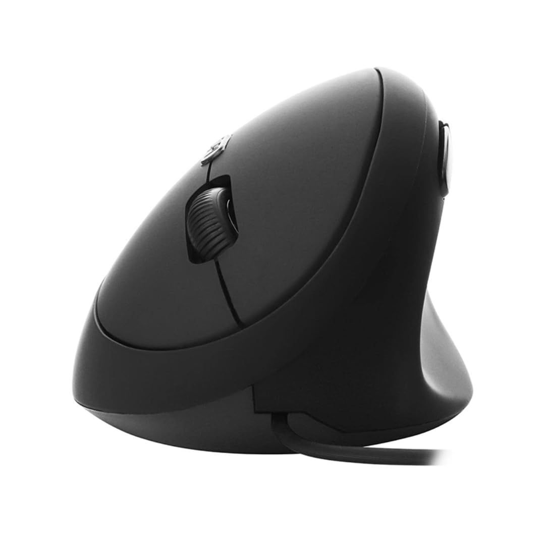 【新着商品】腱鞘炎防止 Mサイズ 6ボタン 光学式マウス 静音 縦型 高精度 人間工学 右利き用 省エネ 無線 PCコンピュータノートパソコンWindows USB有線 Macに対応 小型 ブラック 垂直型 男女兼用