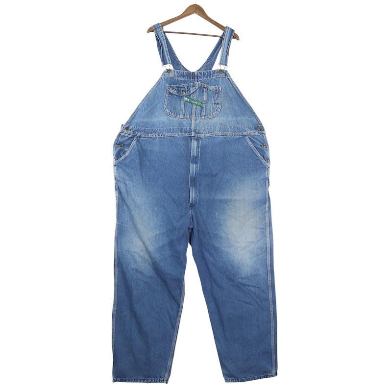 KEY キー デニムオーバーオール メンズW56 ブルー ワーク ビンテージ 大きいサイズ hps-0059