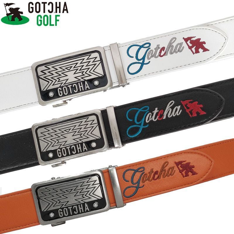 選択可 GOTCHA GOLF ガッチャゴルフ メンズ ホールレスバックルベルト オルテガネイティブ柄 243GG8101 ロゴ 切替 刺繍 ゴルフウェア メンズウェア GOTCHA GOLF正規販売店