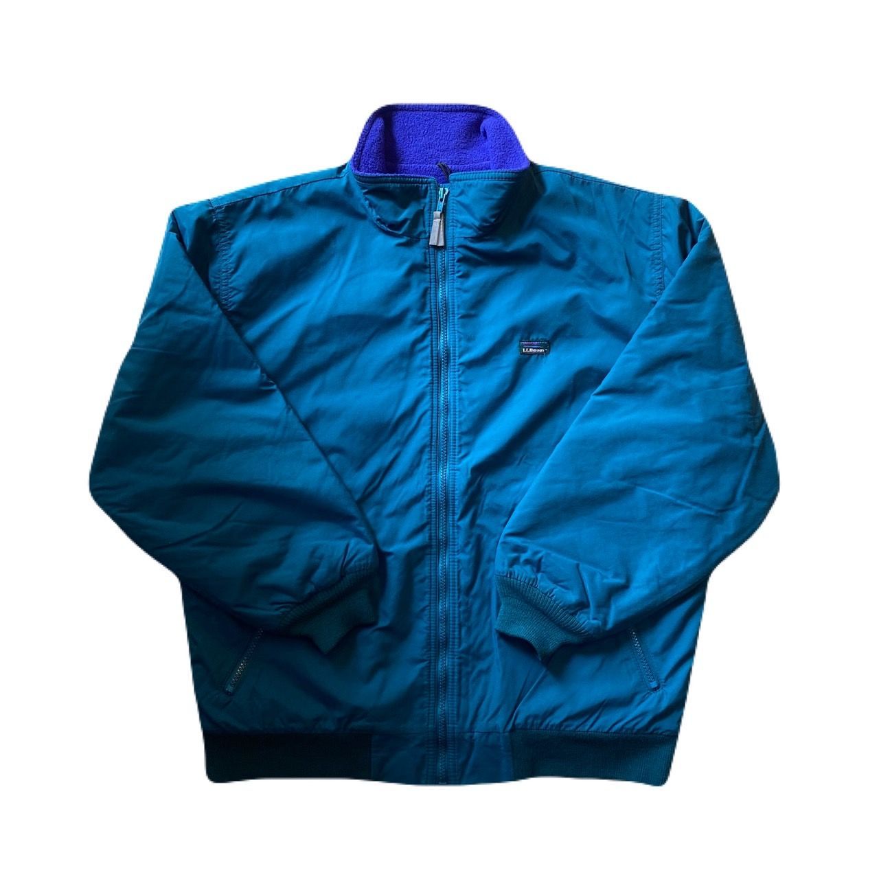 Vintage 90s LL Bean Warm Up Fleece Lined Jacket Outdoor Hiking 