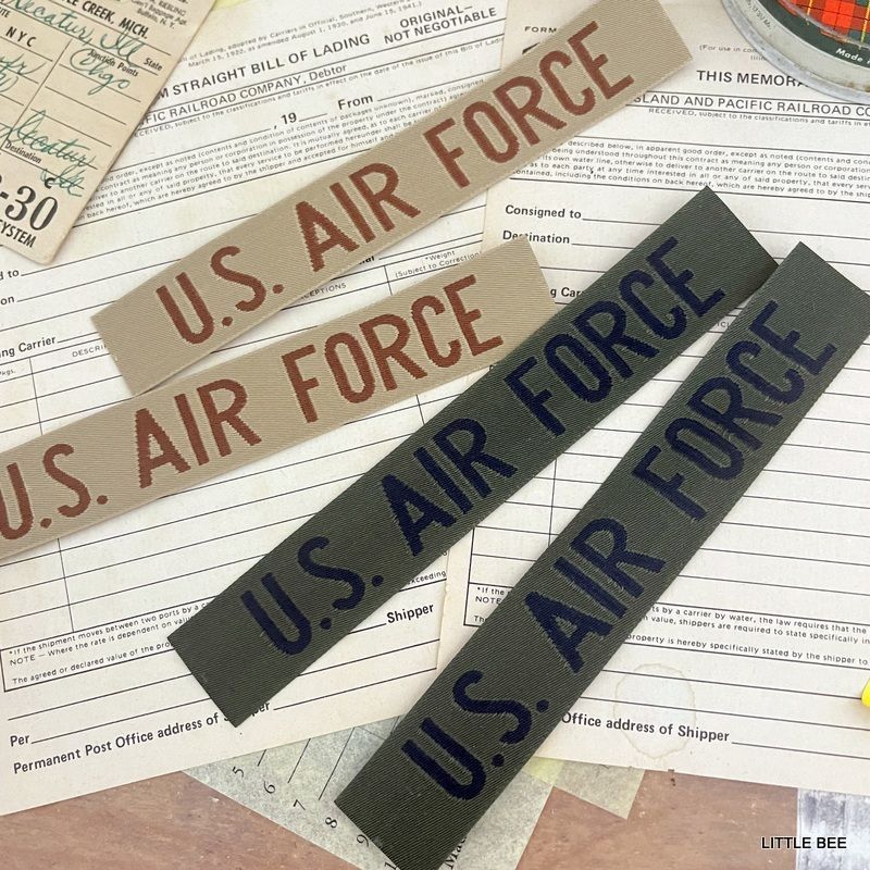 275・R-1900 U.S. AIR FORCE ネームテープ 2本セット 織りネーム