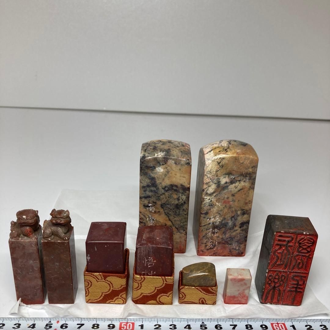 中国古玩 寿山石印材 重さ1255g 東H5-0717