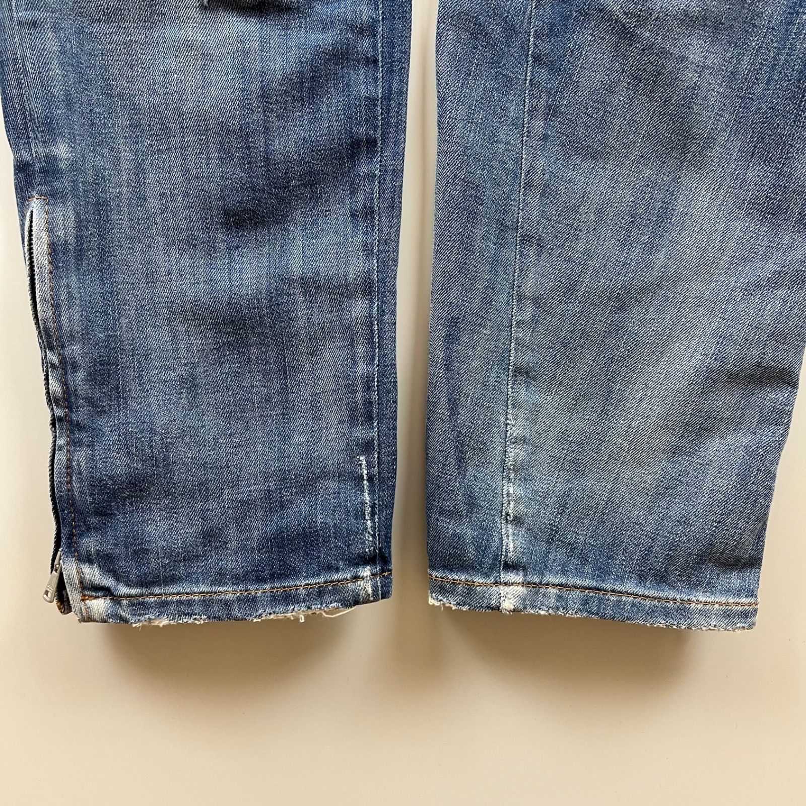 DOLCE&GABBANA D&G archive 14 GOLD damaged denim pants 44 ドルチェ