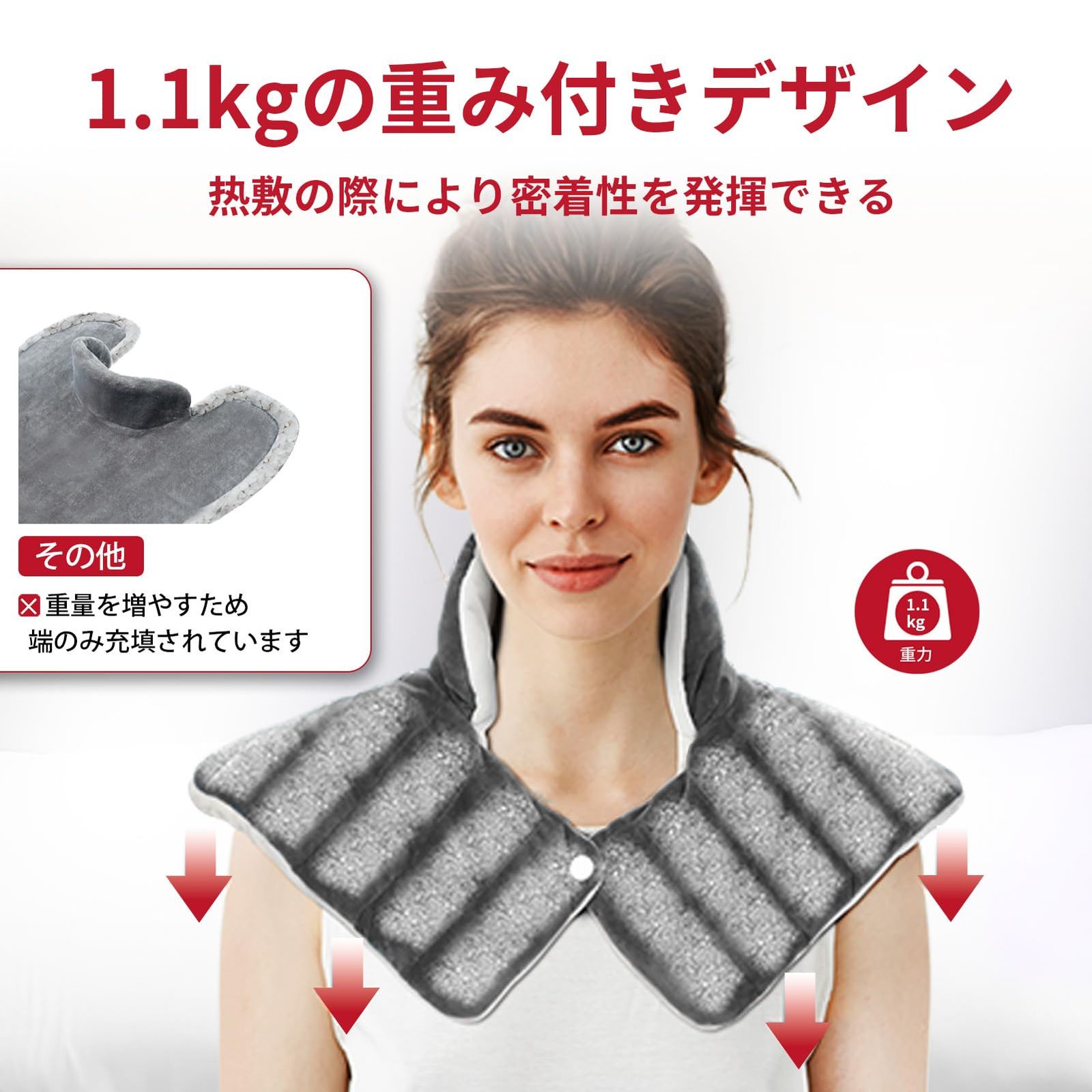 電気肩パッド 9段階温度調整 タイマー機能付き 新品 Comfytemp 電気肩パッド 肩 あたため 電気ホットマット 9段階温度