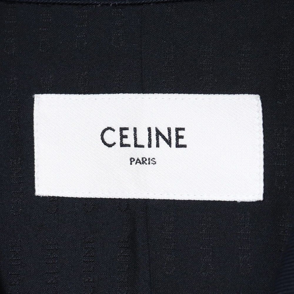 CELINE 23AW CROPPED SAHARIENNE JACKET IN DIAGONAL WOOL