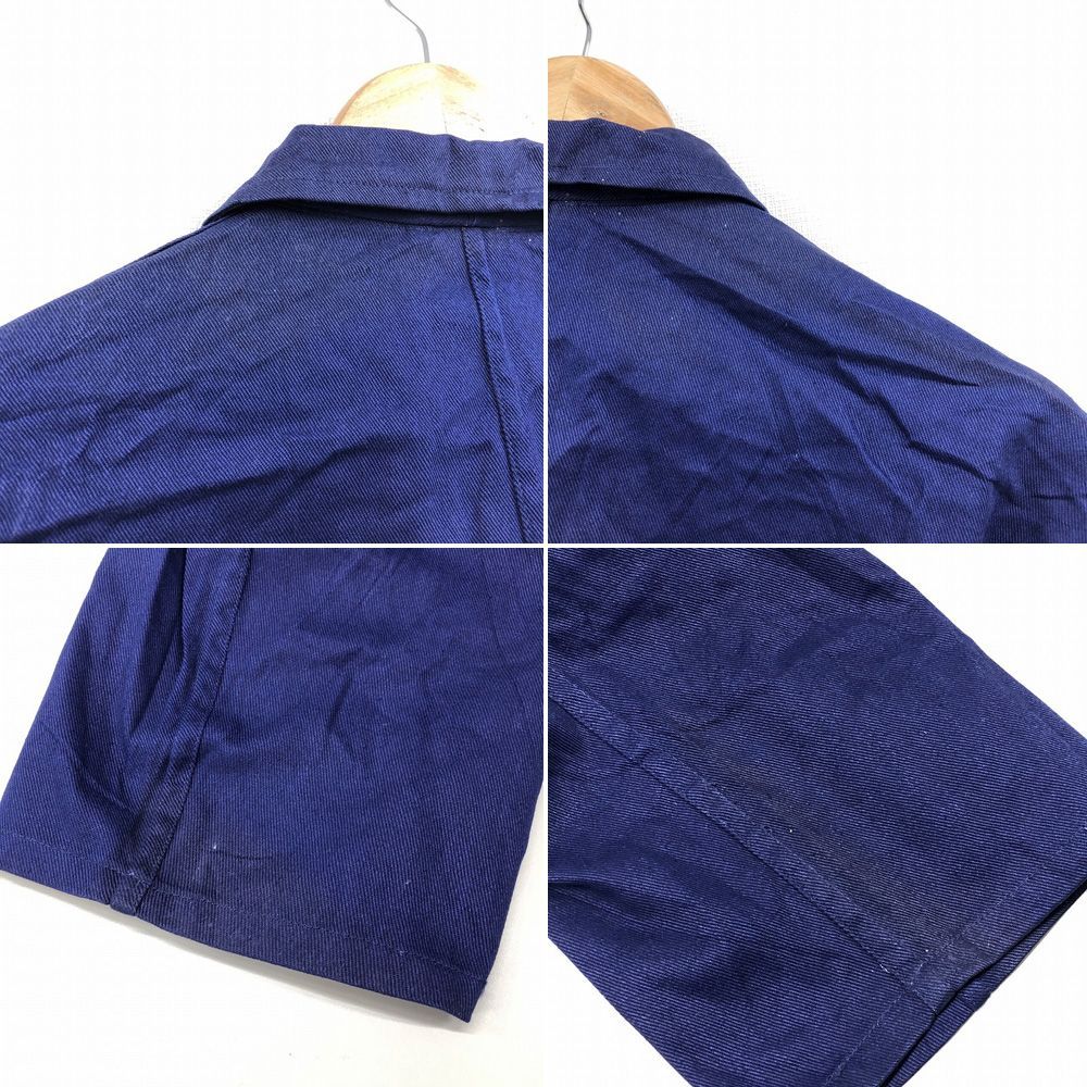 NundA ユーロ ワーク ジャケット カバーオール ブルー 48 USED 80'S ユーロワークジャケット フランス製 WORK JKT
