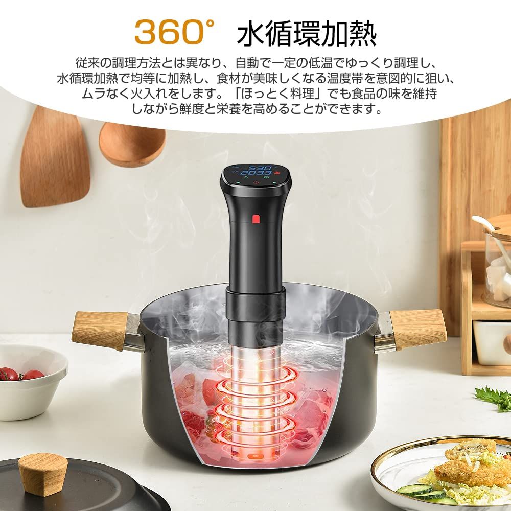 フェイスケア 低温調理器 APP遠隔操作 1100Wハイパワー 低温調理器具 