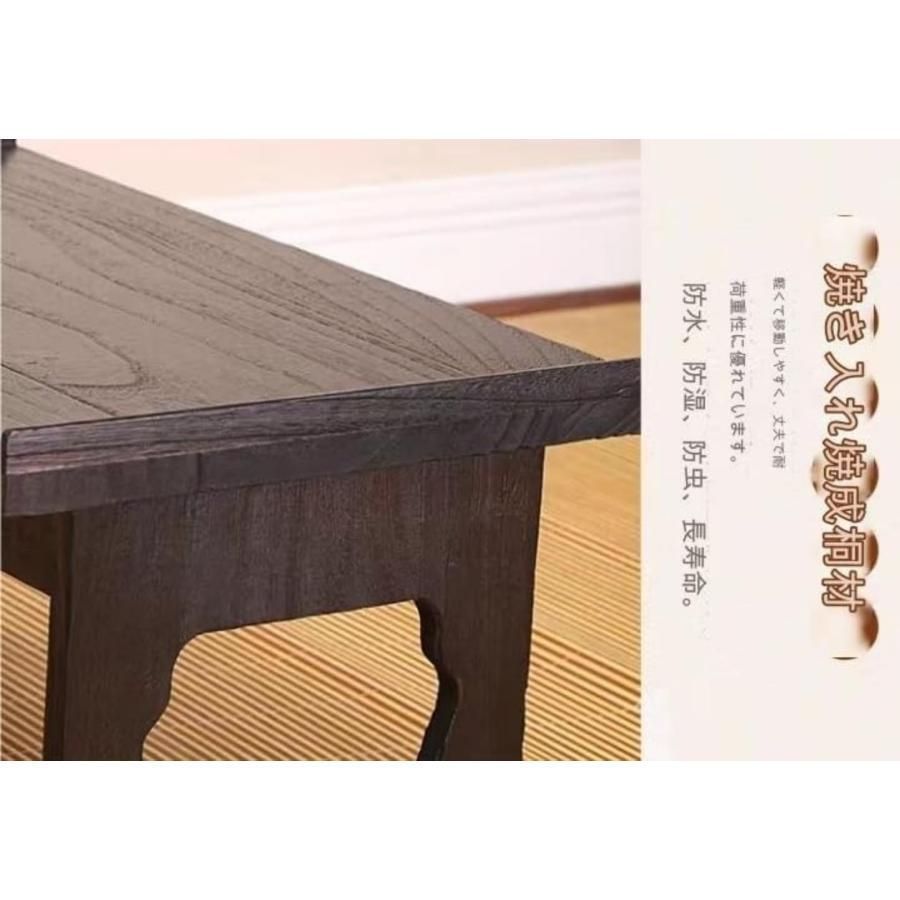 欅一枚板 座卓用木製置脚付 花台文机座卓 板サイズ約68×38×厚さ2.7cm