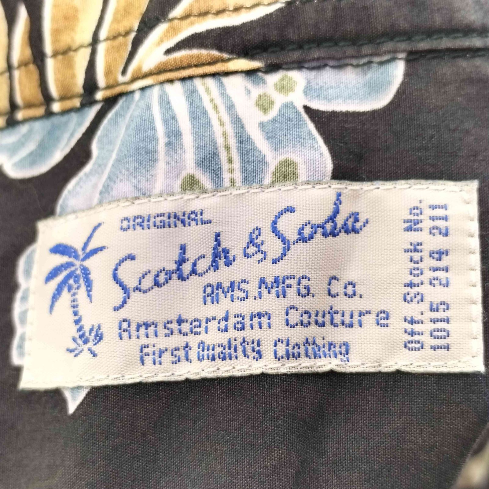 スコッチアンドソーダ SCOTCH&SODA 花柄 半袖シャツ メンズ  S