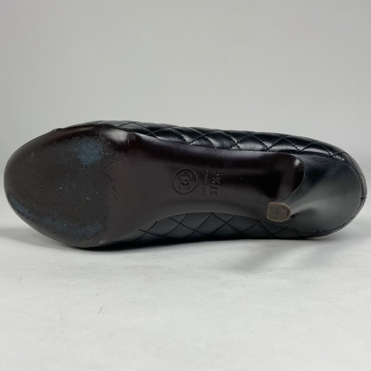 シャネル CHANEL ココマーク パンプス ピンヒール マトラッセ 靴 パンプス レザー ブラック レディース