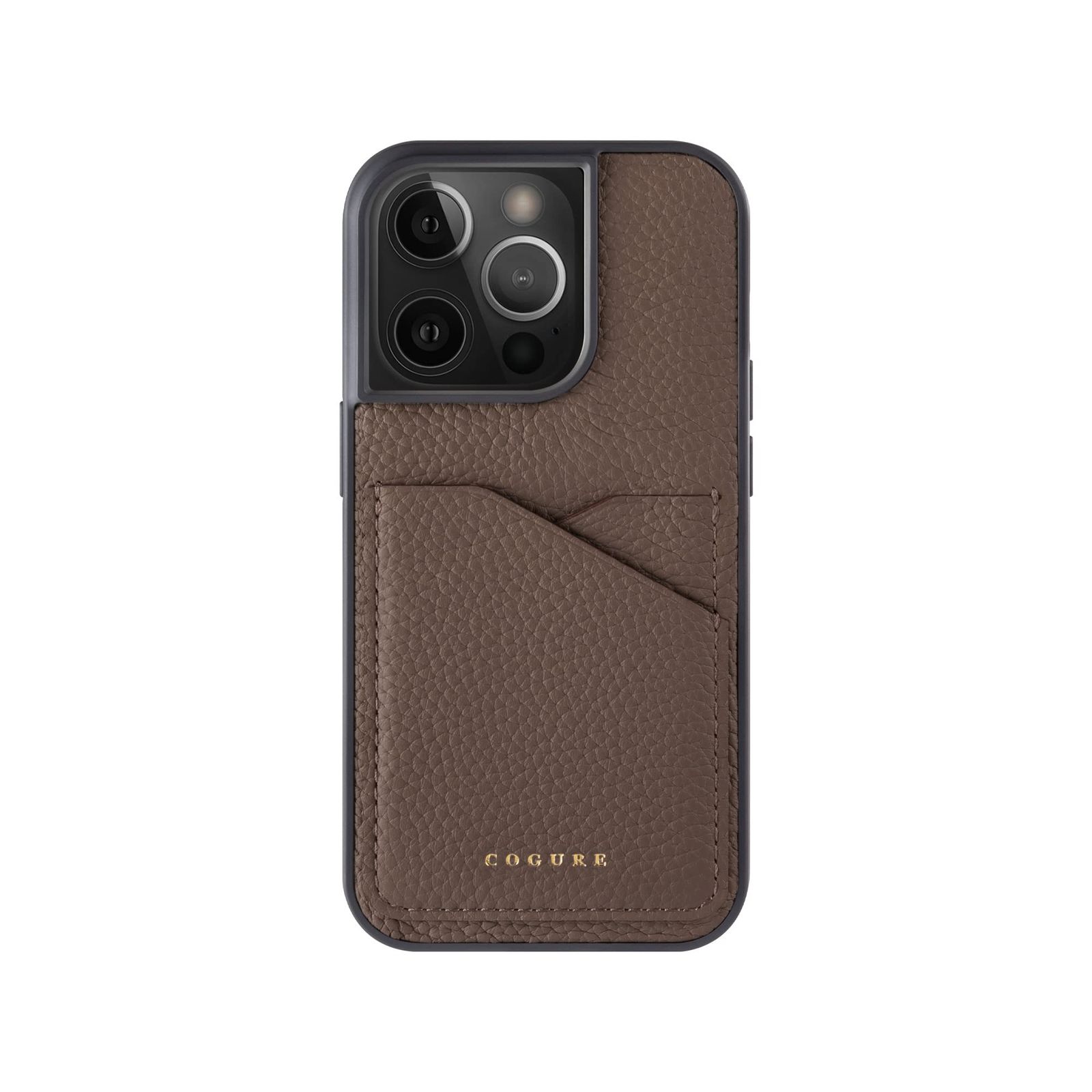 【人気商品】COGURE コグレ iPhone12Pro/12 ケース 本革 シュリンクカーフレザー カード入れ シンプル おしゃれ ギフトボックス付き COPC2 エトープ